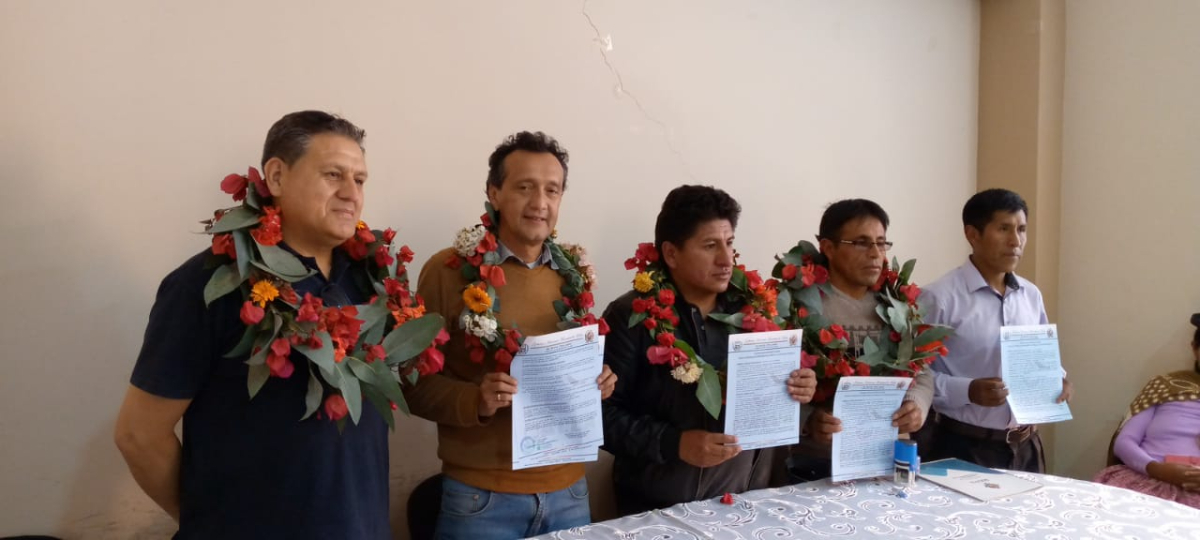 La mancomunidad de municipios de Inquisivi y Aguatuya firman convenio marco